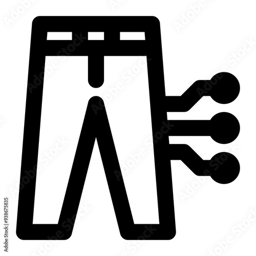 smart pants, smart clothes, smart clothing, trousers, wearable technology, pants, fashion outline icon