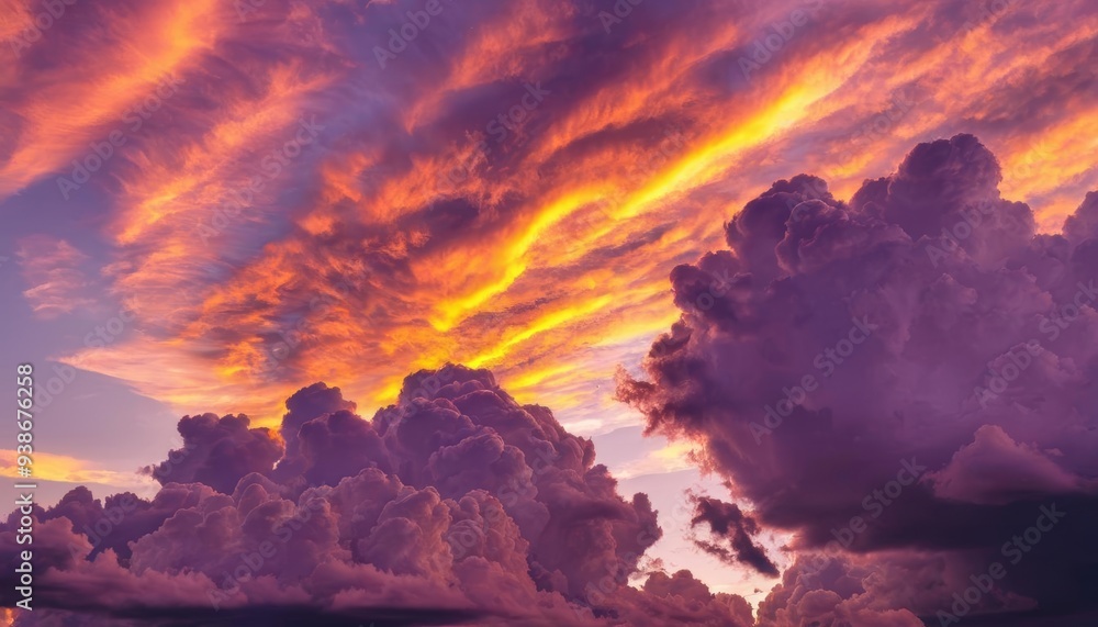 Fototapeta premium Stormy sunset a dramatic sky