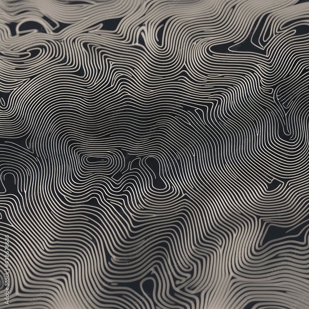 Abstract black and white wavy line pattern Abstract black and white wavy line pattern