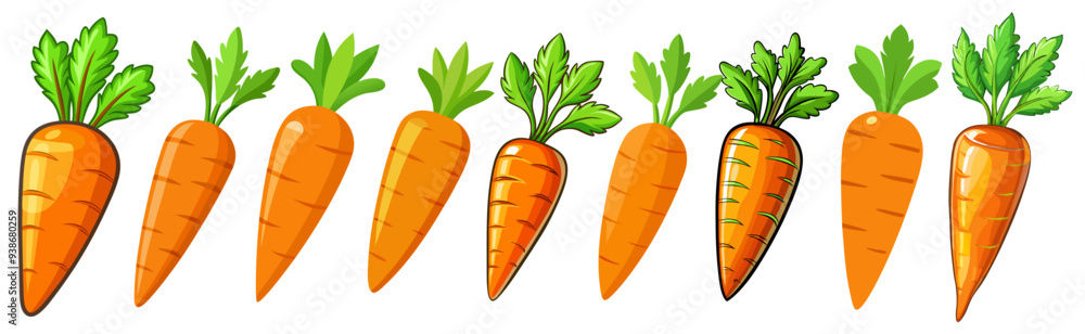 carrots on a white background carrots on a white background
