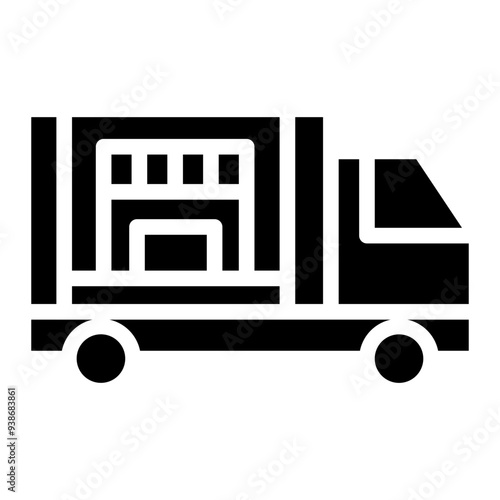 Food truck street icon vector