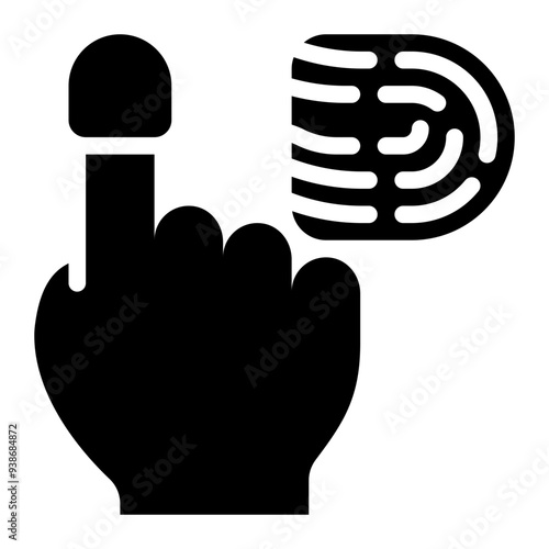 smart finger, fingerprint, wearable technology, wearable device, touch, hand solid or glyph icon