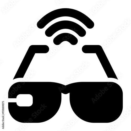 smart glasses, virtual reality, glasses, vr glasses, smart eyewear, wearable technology, wearable device solid or glyph icon