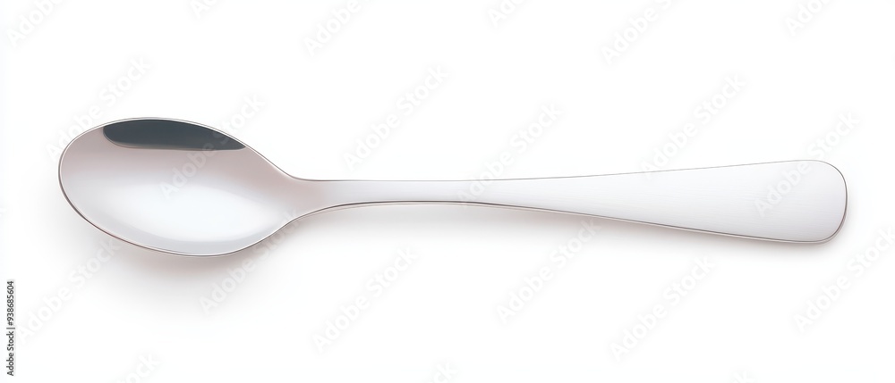 A spoon is shown on a white background A spoon is shown on a white background