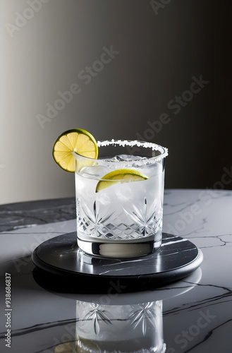 Tequila Blanco and lime