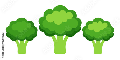 green broccoli vector