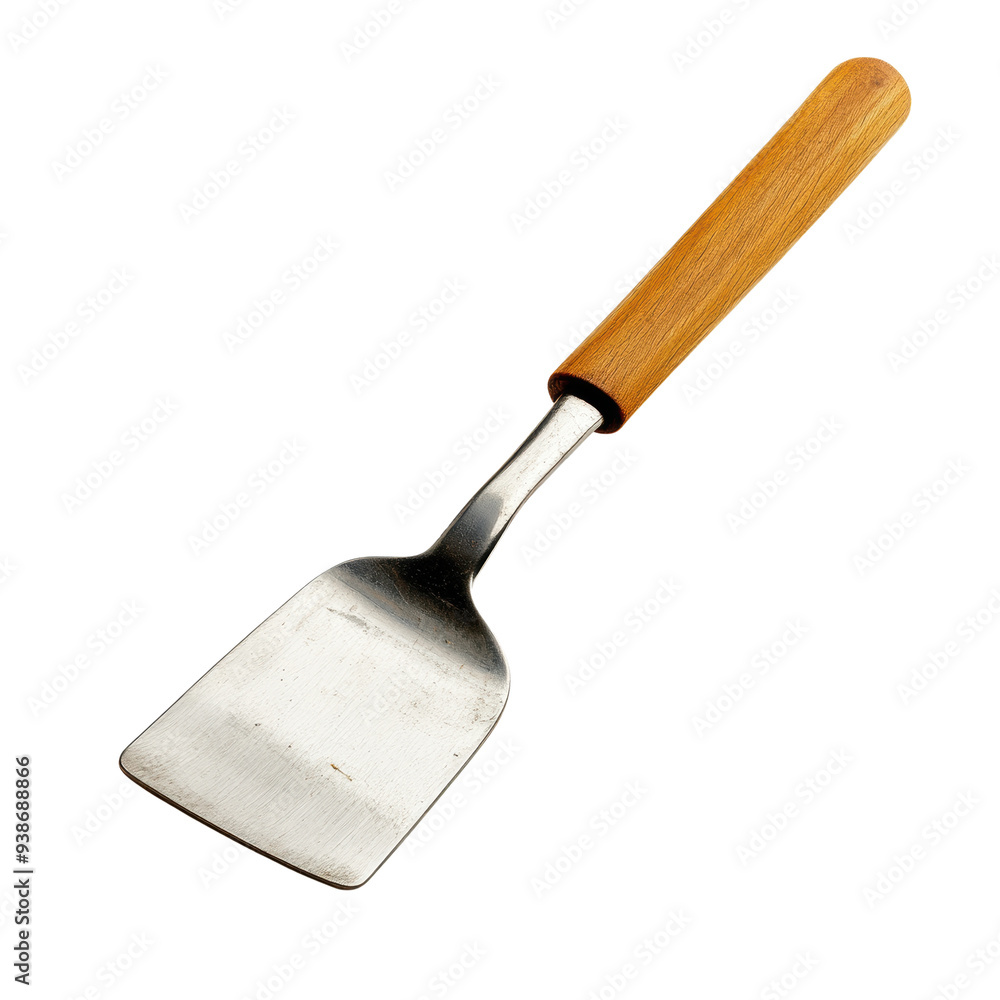 This stainless steel spatula features a durable wooden handle, perfect for flipping, serving, and grilling. An essential tool for any kitchen. This stainless steel spatula features a durable wooden handle, perfect for flipping, serving, and grilling. An essential tool for any kitchen.