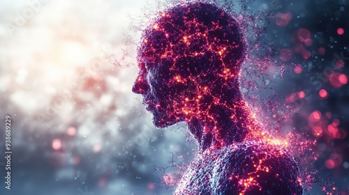 The distribution of skin lesions across the body