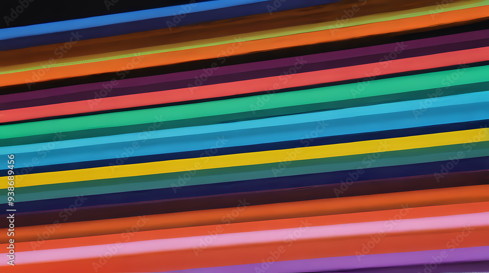 brightly colored strips of paper are arranged in a pattern brightly colored strips of paper are arranged in a pattern