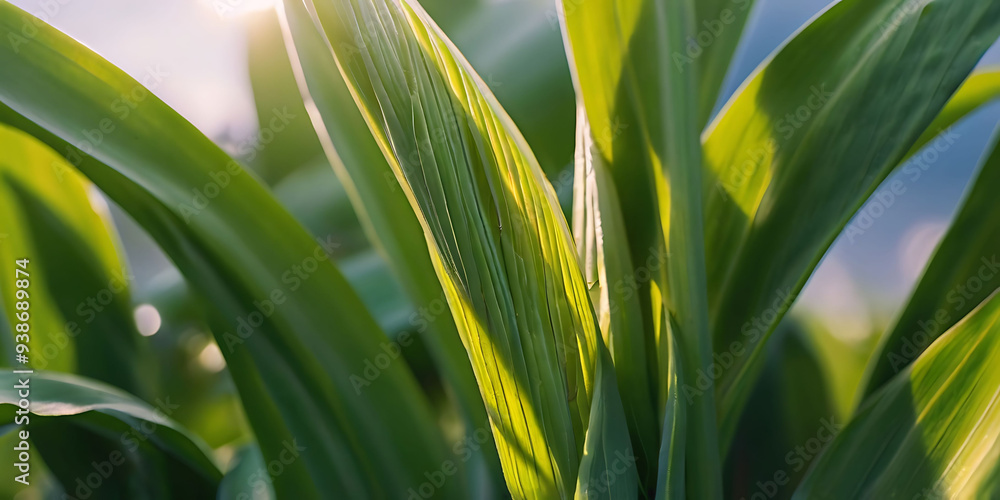 Obraz premium Green corn cobs.