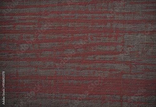 A striking, textured fabric display showcasing a harmonious blend of dark and reddish hues