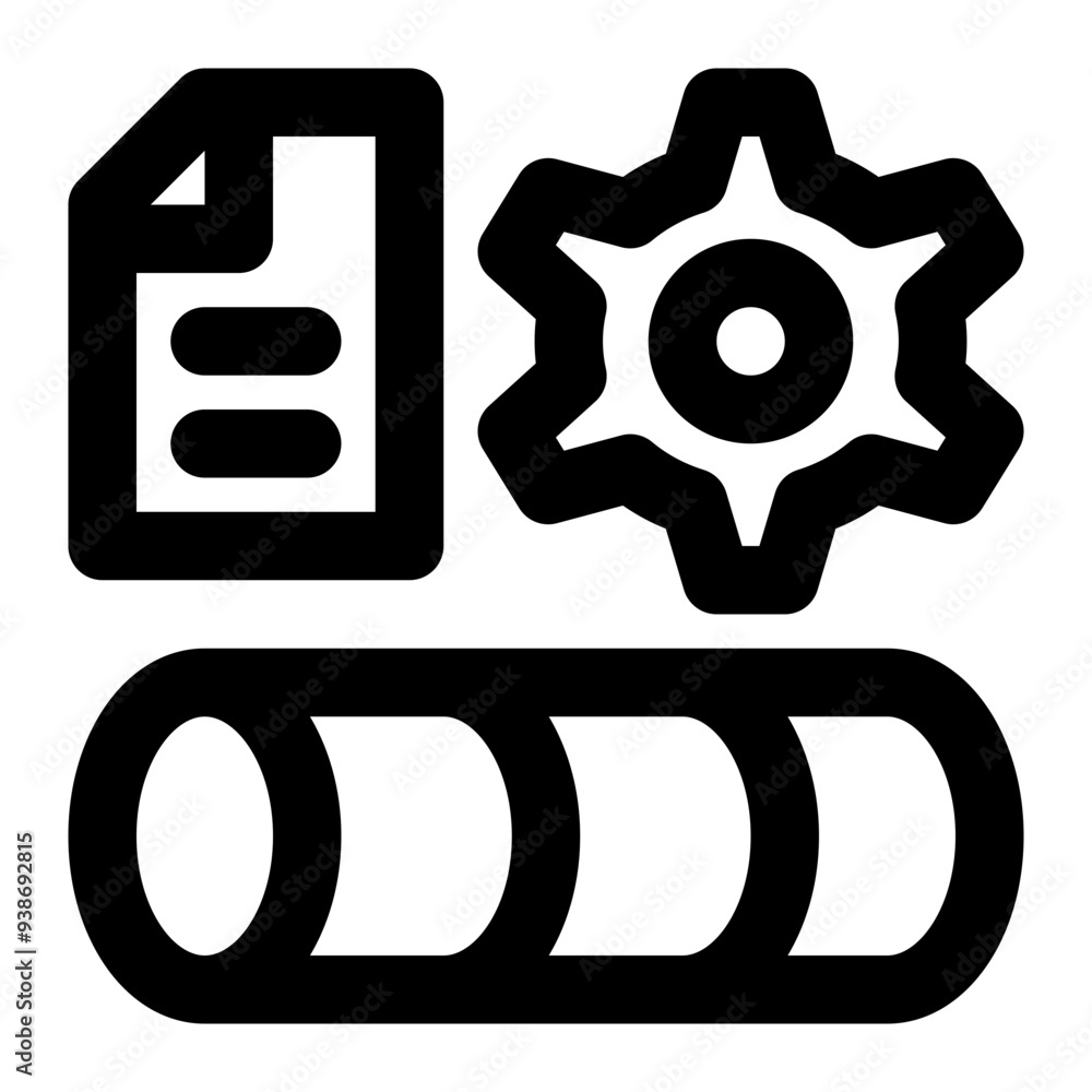data pipeline, data orchestration, data engineering, data processing, data transformation, etl outline icon data pipeline, data orchestration, data engineering, data processing, data transformation, etl outline icon
