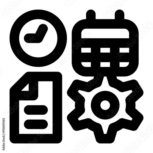 scheduling data, automation, data engineering, scheduling, schedule, real time outline icon