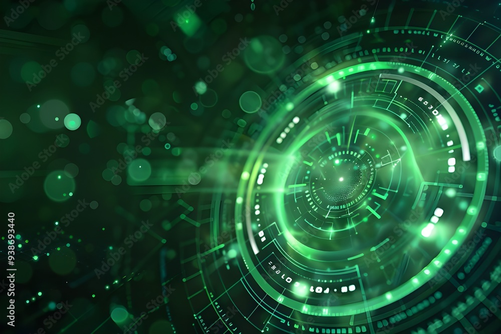 Abstract Futuristic Green Technology Background Abstract Futuristic Green Technology Background