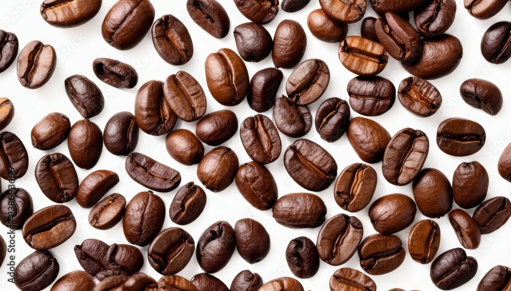 Obraz premium A closeup of coffee beans freshly roasted and ready to brew