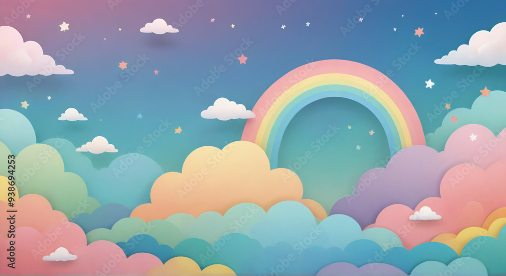 rainbow over the clouds