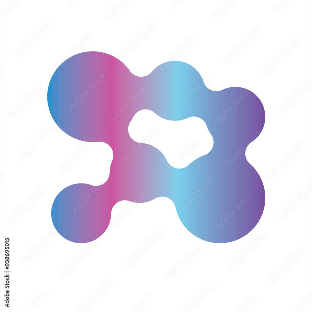 abstract 3d background, metaball design with beautiful colors