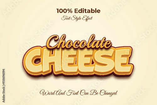 Chocolate cheese editable text effect template