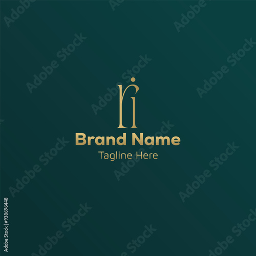 Initial based creative ri logo