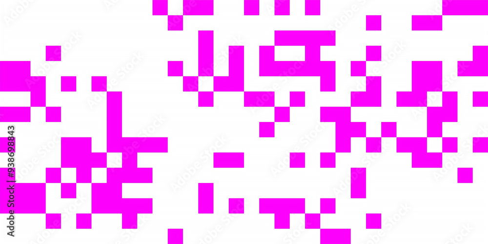 Fototapeta premium pixel pink on white background