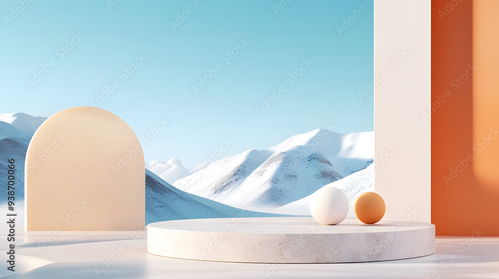 Fototapeta premium Pedestal for product display 3D