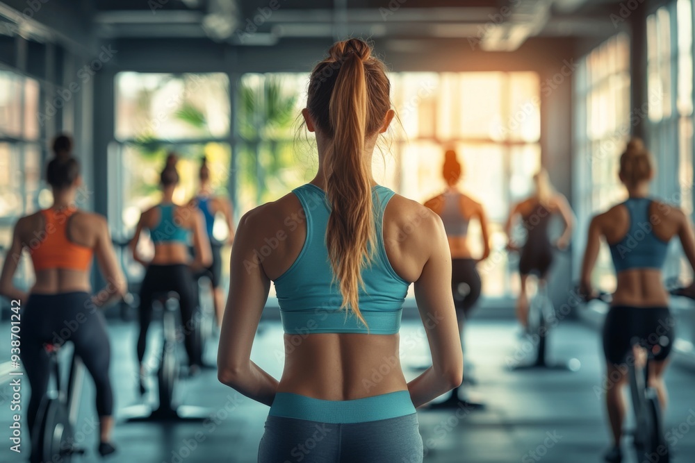 People practicing yoga and wellness routine created with Generative AI People practicing yoga and wellness routine created with Generative AI