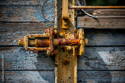 Obraz na płótnie Rusted detail of an old railway wagon w salonie