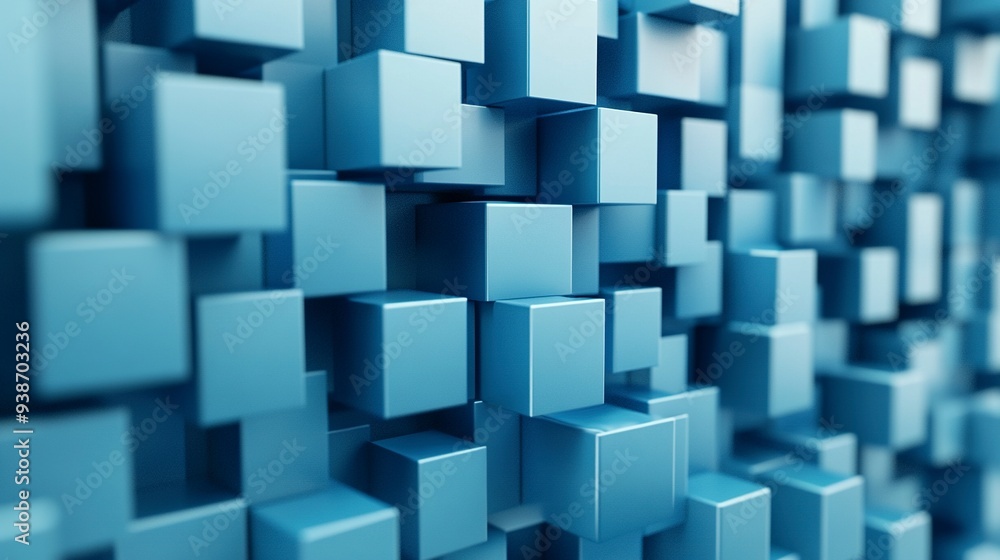 Obraz premium Abstract background geometric pattern of cubes 3d render. Generative ai