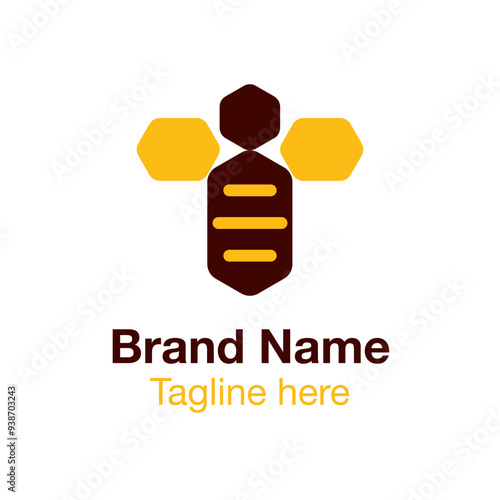 honey bee logo vector eps