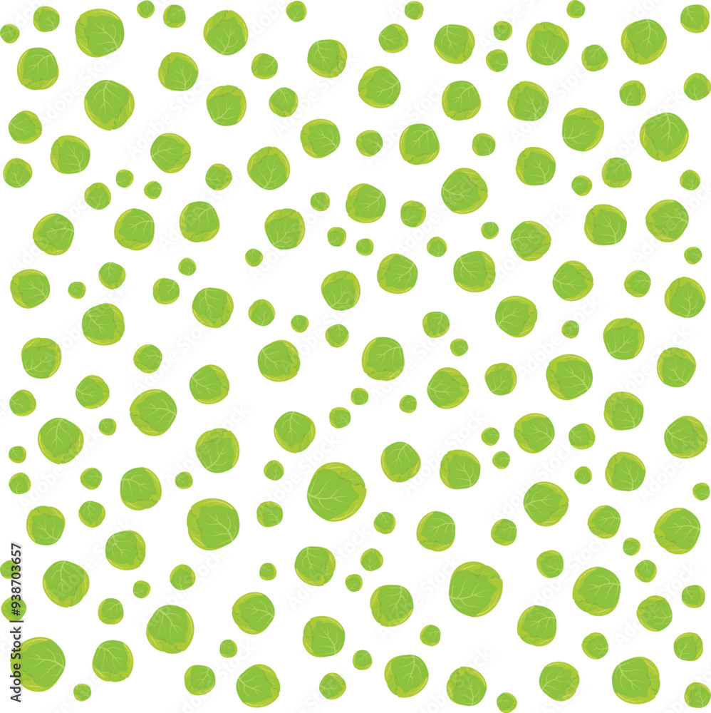 Hand drawn Brussels Sprouts pattern background vector design, flat illustration. Hand drawn Brussels Sprouts pattern background vector design, flat illustration.