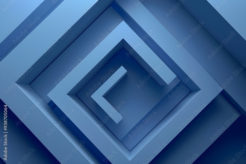 Abstract Blue Geometric Shapes Abstract Blue Geometric Shapes