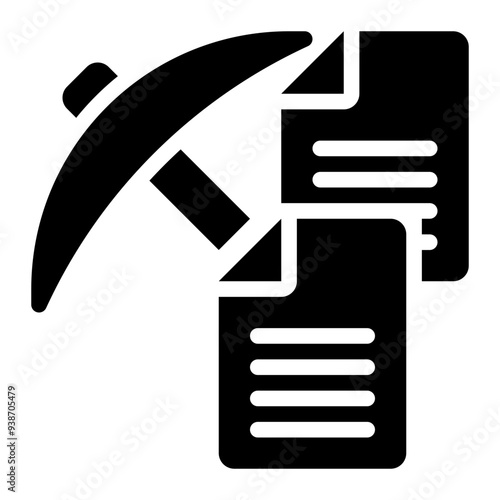 data mining, data scraping, data engineering, data extraction, information extraction,data discovery solid or glyph icon