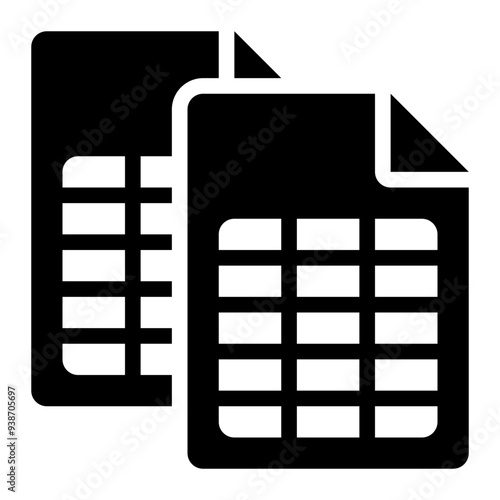 data, datasets, file, information, data source, structured data, semi structured solid or glyph icon photo