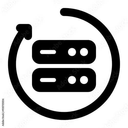 operational database, real time, database, update, data processing, data engineering, data storage solid or glyph icon