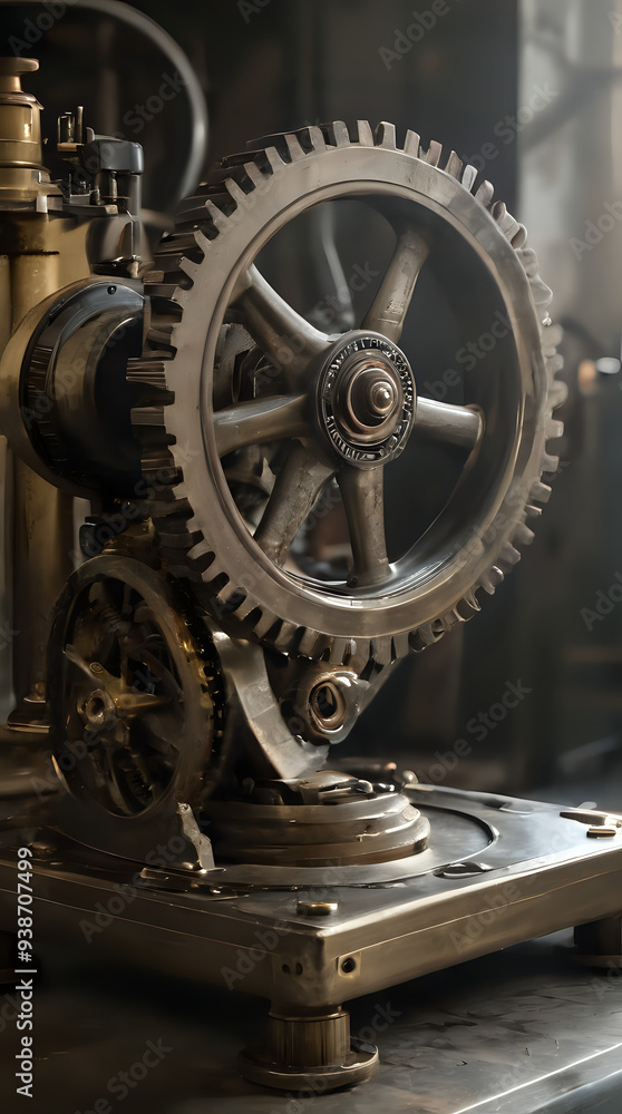 a machine that has a gear wheel on it a machine that has a gear wheel on it