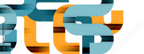 Lines, abstract letter style design background. Geometric vector Illustration For Wallpaper, Banner, Background, Card, Book Illustration, landing page