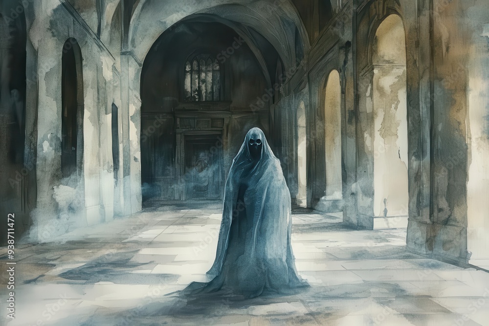 A mysterious figure shrouded in a flowing cloak stands in an ancient, dimly lit hall, evoking a sense of intrigue and the supernatural. A mysterious figure shrouded in a flowing cloak stands in an ancient, dimly lit hall, evoking a sense of intrigue and the supernatural.