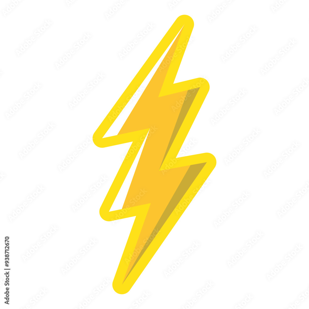 Icon Thunder Set Of Four Different Style Lightning Bolts with outline Icon Thunder Set Of Four Different Style Lightning Bolts with outline