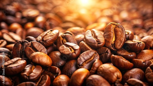 Wallpaper Mural Rich warm brown coffee beans radiating comfort and tranquility, coffee, beans, aroma, rich, warm, brown, tones, comfort Torontodigital.ca