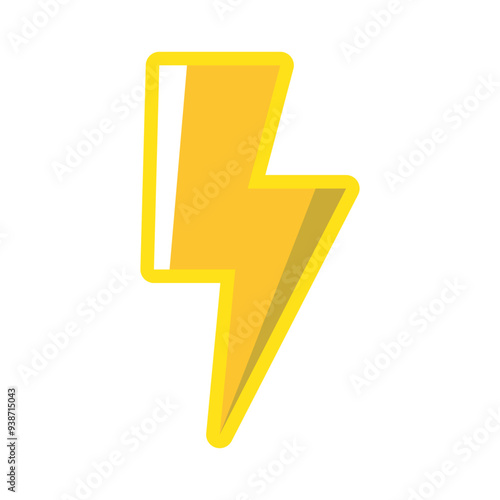 Icon Thunder Set Of Four Different Style Lightning Bolts with outline