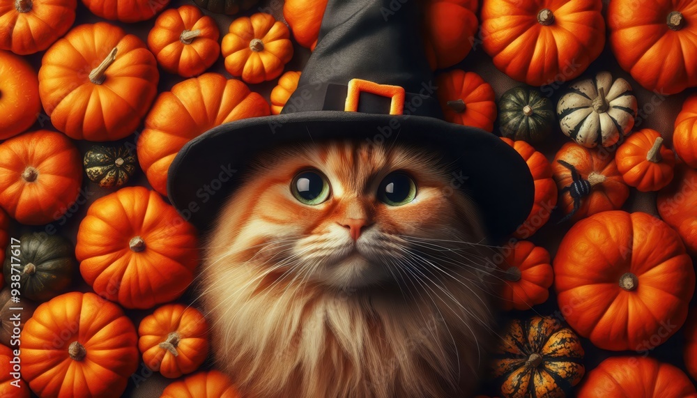 halloween cat and pumpkin halloween cat and pumpkin