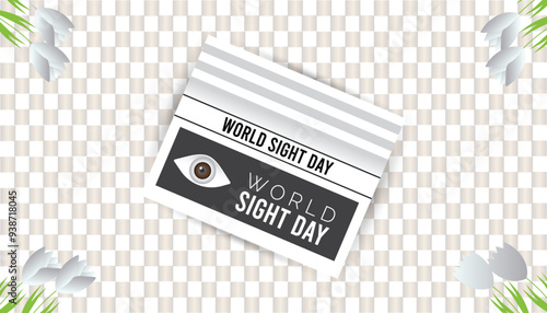 World Sight Day is observed every year on October. Medical Healthcare Awareness concept. background, placard, banner template Vector illustration design.