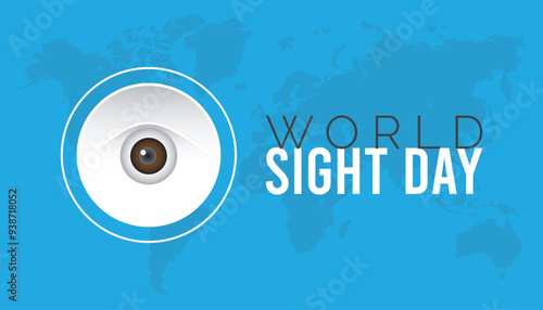 World Sight Day is observed every year on October. Medical Healthcare Awareness concept. background, placard, banner template Vector illustration design.
