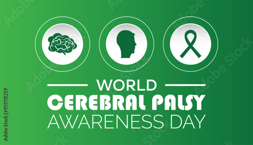 World Cerebral Palsy Awareness Day is observed every year on October. Medical Healthcare Awareness concept. background, placard, banner template Vector illustration design.
