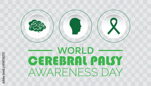 World Cerebral Palsy Awareness Day is observed every year on October. Medical Healthcare Awareness concept. background, placard, banner template Vector illustration design.