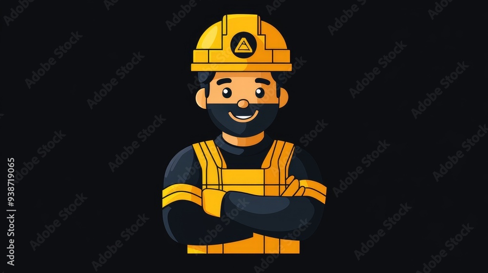 Construction engineer formed with pixels representing digital technology Construction engineer formed with pixels representing digital technology