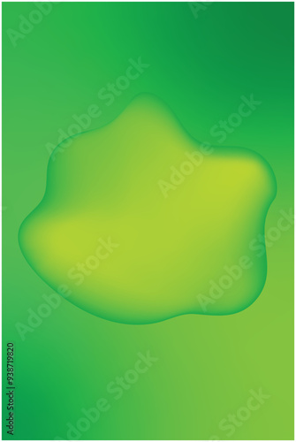 Abstract background featuring organic green shape on gradient negative space for dynamic and energetic design