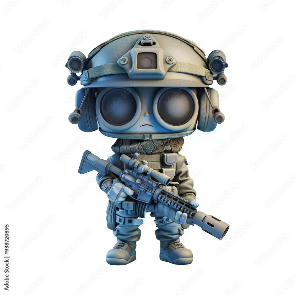 3D Render of a Toy Soldier Holding a Rifle. 3D Render of a Toy Soldier Holding a Rifle.