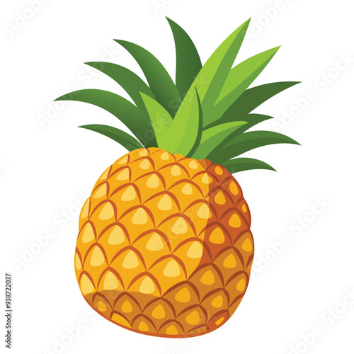 Pineapples clipart, pineapples vector illustration, pineappled clipart juice, premium ananas logo, pineapples template, fresh ananas isolated on white