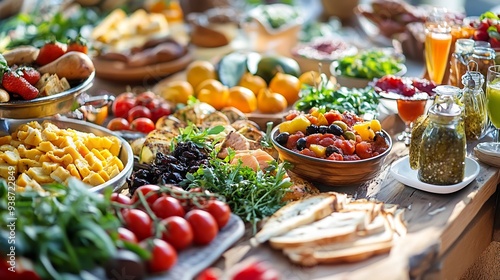 A Table Spread of Appetizers and Drinks